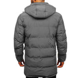 Thicken Warm Winter Parkas for Men Cotton-padded Hooded Jacket Coat Men Solid Color Cargo Jackets Mens Casual Windbreakera