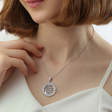 Cherish Your Roots with Personalized Family Tree Band Zircon Necklace - Cool and Meaningful Mother's Day Gift