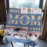 Customized The Best Mom Photo Blanket - Perfect Mom Mother's Day Gift