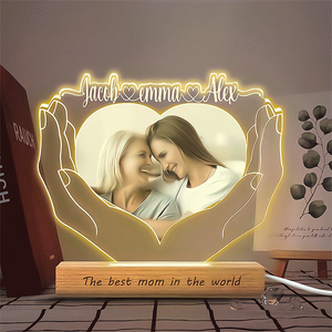 Capture Mom's Heart with Personalized Acrylic Photo Night Light - The Perfect Mother's Day Gift  for mom