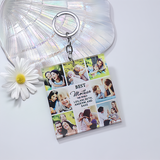 Create a Personalized Mother's Day Keychain with 8 Photos and Text - Custom Gift for Mom
