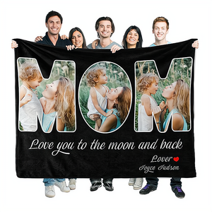 Customize Your Mother's Day Gift with Personalized Mom Photo Blanket - Funny and Heartfelt Gift Idea for Mom