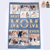 Customized The Best Mom Photo Blanket - Perfect Mom Mother's Day Gift