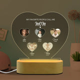 Make Mom's Day with a Personalized 'Favorite People Call Me Mom' Acrylic Photo LED Lamp - Perfect Mother's Day or Christmas Gift
