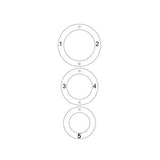 Personalized 3 Circles Tri-Color Custom Engraved Necklace for a Meaningful Mother's Day Gift