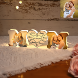 Personalized Mom Photo Puzzle Lamp - Custom Name & Picture - Unique First Mothers Day Gift for Mom