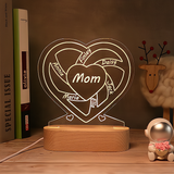 Light up your loved one's heart with a custom name heart-shaped acrylic lamp