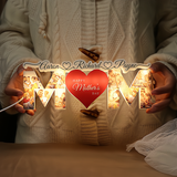 Light Up Mom's Night with A Custom MOM Heart Photo Collage Night Light A Cute and Personalized Mother's Day Gift