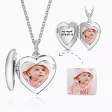 Engraved Heart Photo Locket Necklace: The Perfect First Mother's Day Gift