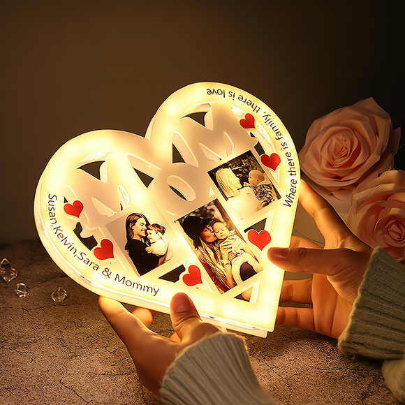 Surprise Mom with a Personalized Heart Photo Light - The Perfect Mother's Day Gift For Mom