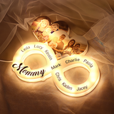 Surprise Mom with a Personalized Double Heart Name Photo Unlimited Lamp - Perfect First Mother's Day Gift
