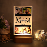 Personalized LED Lights Photo Storyboard with MOM Letters - Customizable Name and Picture - Unique Mother's Day Gift Idea