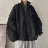Winter Warm Coats for Men Leisure Lamb Wool Outerwear Male Loose Zipper Padded Jacket