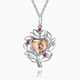 Custom Family Tree Pendant Photo Necklace - Unique Gift for New Moms on First Mother's Day