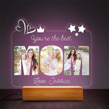 Customized Photo Night Light for Mom - Personalized Mother's Day Gift with Message