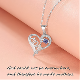 Custom Name Birthstone Heart Pendant Necklace for Mom - First Mothers Day Gift