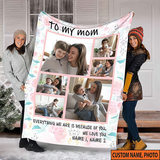 Sentimental Mother's Day gift with a personalized photo blanket of your favorite pictures